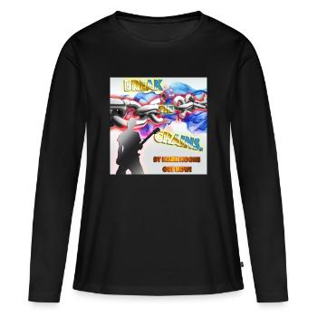 Briser les chaînes par Mark Noone - T-shirt manches longues Premium bio Femme - noir - Devant - Julia (174cm)