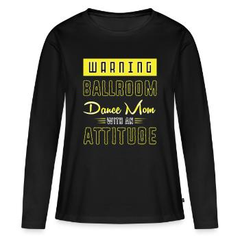Danse de couple en valse - T-shirt manches longues Premium bio Femme - noir - Devant - Julia (174cm)