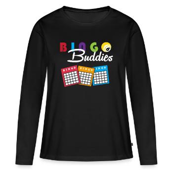 Bingo - Women's Premium Organic Long Sleeve Shirt - black - Front - Julia (174cm)
