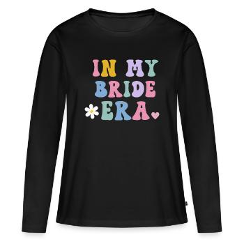In My Bride Era Wedding Bridal - Women's Premium Organic Long Sleeve Shirt - black - Front - Julia (174cm)