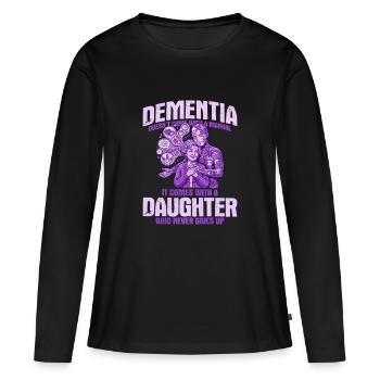 Dementia: Daughter never gives up - Women's Premium Organic Long Sleeve Shirt - black - Front - Julia (174cm)