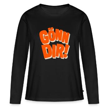 Treat yourself! - Women's Premium Organic Long Sleeve Shirt - black - Front - Julia (174cm)