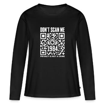 Eye QR Surveillance 1984 Review - Women's Premium Organic Long Sleeve Shirt - black - Front - Julia (174cm)