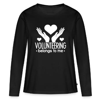 Citation d’assistant social m’appartient Sociale - T-shirt manches longues Premium bio Femme - noir - Devant - Julia (174cm)