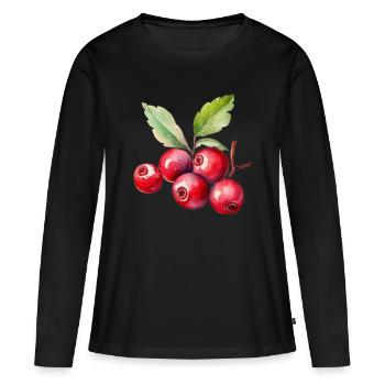 Cranberry Kostüm Karneval Fasching Rot Cranberries - Frauen Premium Bio Langarmshirt - Schwarz - Vorne - Julia (174cm)