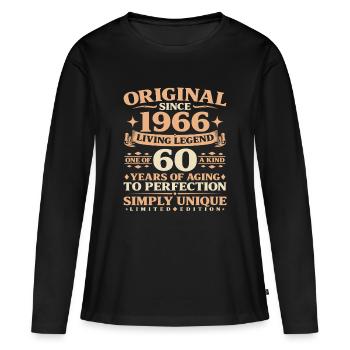 Year of construction 1966 Birthday 60 years vintage - Women's Premium Organic Long Sleeve Shirt - black - Front - Julia (174cm)