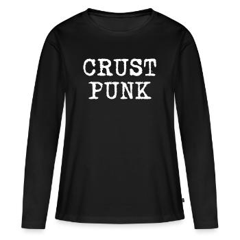 crust punk - T-shirt manches longues Premium bio Femme - noir - Devant - Julia (174cm)