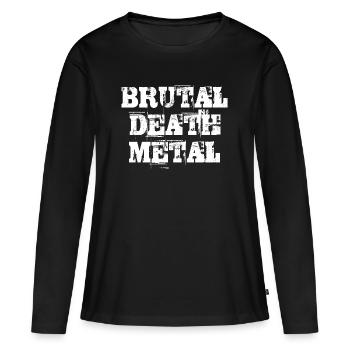 Typographie du Brutal Death Metal - T-shirt manches longues Premium bio Femme - noir - Devant - Julia (174cm)