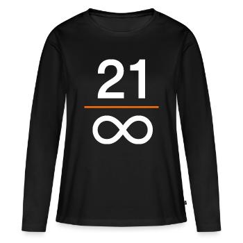 bitcoin digital money store of value finance - Women's Premium Organic Long Sleeve Shirt - black - Front - Julia (174cm)