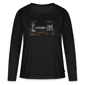 Bitcoin Freedom BTC Crypto Bitcoin Halving Explain - Women's Premium Organic Long Sleeve Shirt - black - Front - Julia (174cm)