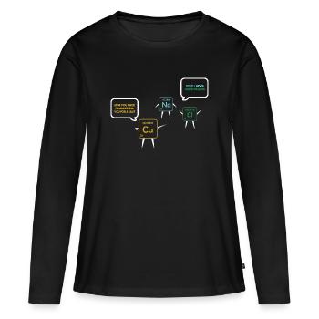 Chemielehrer Chemie Chemiker - Frauen Premium Bio Langarmshirt - Schwarz - Vorne - Julia (174cm)