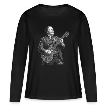William Howard Taft Guitare - T-shirt manches longues Premium bio Femme - noir - Devant - Julia (174cm)