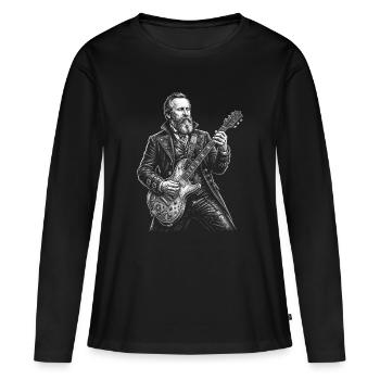 Rutherford B Hayes with guitar - Women's Premium Organic Long Sleeve Shirt - black - Front - Julia (174cm)