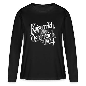 Kaiserreich Österreich, weiss - Frauen Premium Bio Langarmshirt - Schwarz - Vorne - Julia (174cm)