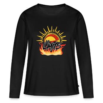 No Limits: Sun and Fire - Women's Premium Organic Long Sleeve Shirt - black - Front - Julia (174cm)