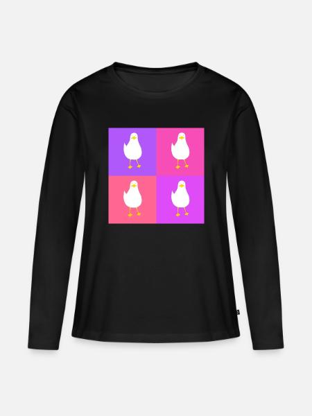 MeinsMeinsMeins - rosa - Frauen Premium Bio Langarmshirt - Schwarz