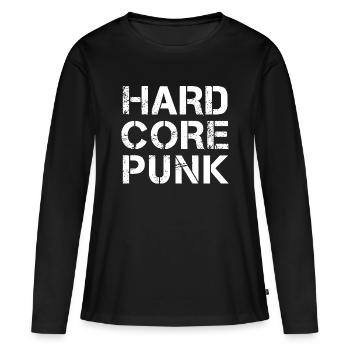 Typographie Hardcore Punk Vieillie - T-shirt manches longues Premium bio Femme - noir - Devant - Julia (174cm)