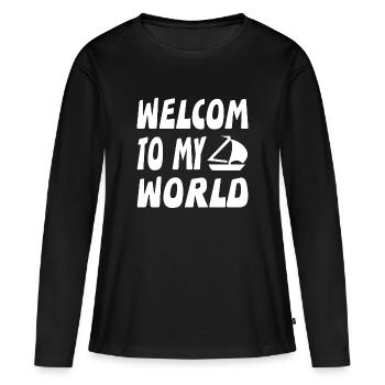 Segeln - Frauen Premium Bio Langarmshirt - Schwarz - Vorne - Julia (174cm)