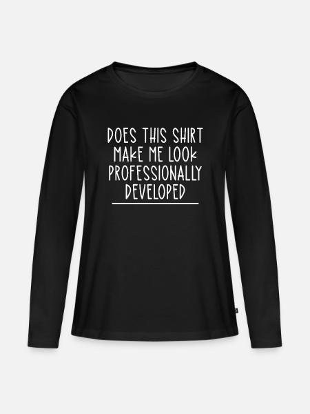 Professionell entwickelt - Frauen Premium Bio Langarmshirt - Schwarz