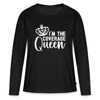 Insurance Agent Costume Coverage Queen Medicare - Frauen Premium Bio Langarmshirt - Schwarz - Vorne - Julia (174cm)