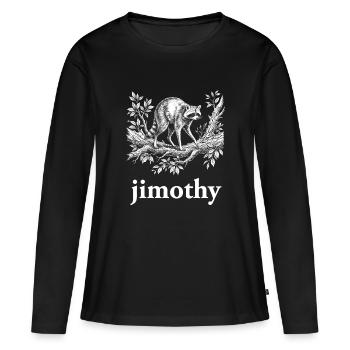 Jimothy – Baumporträt - Frauen Premium Bio Langarmshirt - Schwarz - Vorne - Julia (174cm)