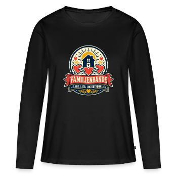 Familienbande Laut Lieb Unzertrennlich - Frauen Premium Bio Langarmshirt - Schwarz - Vorne - Julia (174cm)