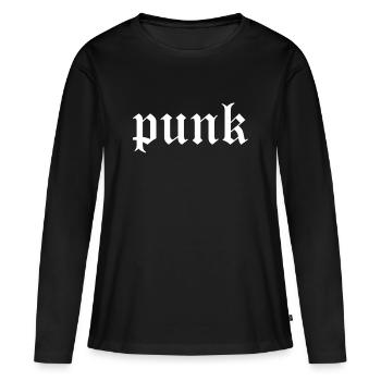 Punk Gothic Glyph Tee - T-shirt manches longues Premium bio Femme - noir - Devant - Julia (174cm)
