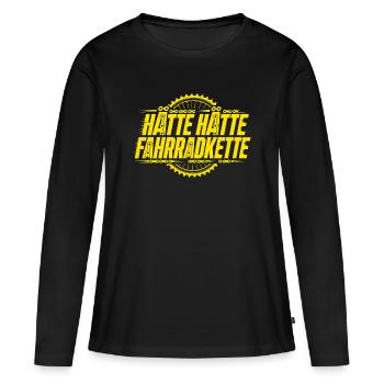 Could Have Had Bicycle Chain - Funny Bicycle Shirt - Women's Premium Organic Long Sleeve Shirt - black - Front - Julia (174cm)