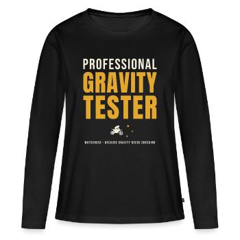Motocross professionnel de test de gravité - T-shirt manches longues Premium bio Femme - noir - Devant - Julia (174cm)
