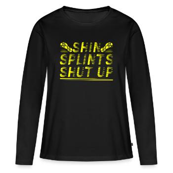Funny XC Running Runner Gifts Unique Edition - Frauen Premium Bio Langarmshirt - Schwarz - Vorne - Julia (174cm)