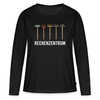 Rechenzentrum Garden Rake Gardener Gardening IT - Frauen Premium Bio Langarmshirt - Schwarz - Vorne - Julia (174cm)