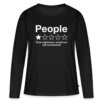 Gens Une Étoile Cauchemar Total - T-shirt manches longues Premium bio Femme - noir - Devant - Julia (174cm)
