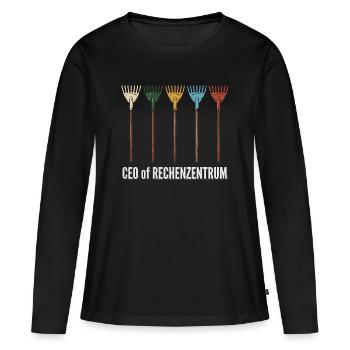 IT Support Wheel of Fortune Service Desk IT Helpdesk Nerd - Women's Premium Organic Long Sleeve Shirt - black - Front - Julia (174cm)