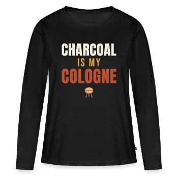 Le charbon est mon barbecue au parfum - T-shirt manches longues Premium bio Femme - noir - Devant - Julia (174cm)