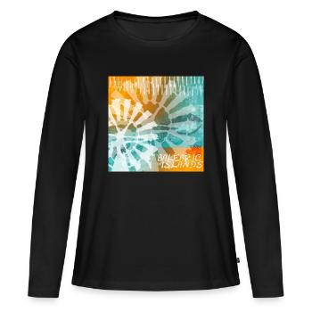 Balearische Inseln Tie-Dye - Frauen Premium Bio Langarmshirt - Schwarz - Vorne - Julia (174cm)