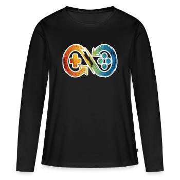 Invinity Kontroller - Frauen Premium Bio Langarmshirt - Schwarz - Vorne - Julia (174cm)