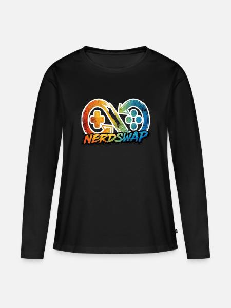 NerdSwap Gaming Merch - Women's Premium Organic Long Sleeve Shirt - black