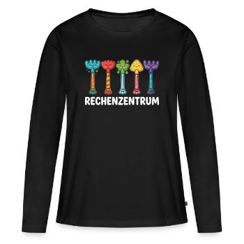 IT Support Glücksrad Service Desk IT Helpdesk Nerd - Frauen Premium Bio Langarmshirt - Schwarz - Vorne - Julia (174cm)