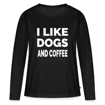 Hunde - Frauen Premium Bio Langarmshirt - Schwarz - Vorne - Julia (174cm)