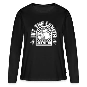 Gants de boxe Hit The Lights Strike - T-shirt manches longues Premium bio Femme - noir - Devant - Julia (174cm)