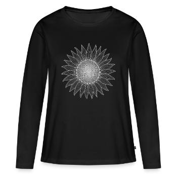 tournesol - T-shirt manches longues Premium bio Femme - noir - Devant - Julia (174cm)