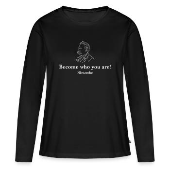 Devenez Vous-même, Nietzsche - T-shirt manches longues Premium bio Femme - noir - Devant - Julia (174cm)