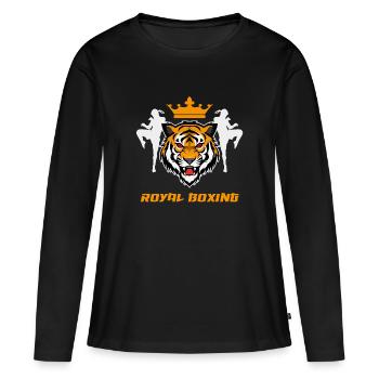 Boxeur de Muay Thai Tiger - T-shirt manches longues Premium bio Femme - noir - Devant - Julia (174cm)