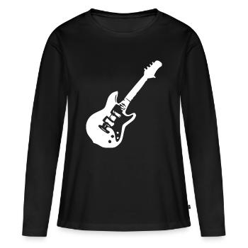 Guitariste Guitar Music Gift - T-shirt manches longues Premium bio Femme - noir - Devant - Julia (174cm)