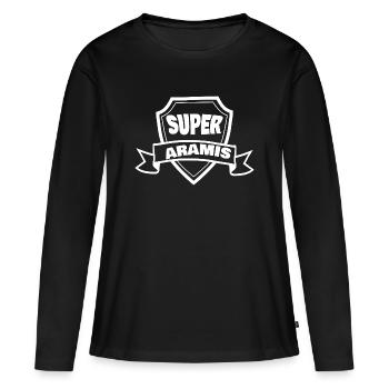 Cadeau pour Aramis - T-shirt manches longues Premium bio Femme - noir - Devant - Julia (174cm)