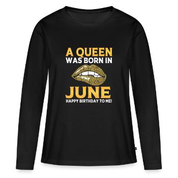 Signe du zodiaque Cancer - T-shirt manches longues Premium bio Femme - noir - Devant - Julia (174cm)
