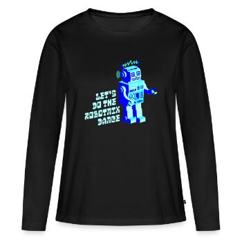 robotnik dance - old school robots - Frauen Premium Bio Langarmshirt - Schwarz - Vorne - Julia (174cm)