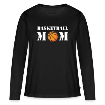Basketball Mom - Women's Premium Organic Long Sleeve Shirt - black - Front - Julia (174cm)