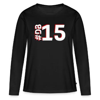 DB15-KARTON - Frauen Premium Bio Langarmshirt - Schwarz - Vorne - Julia (174cm)