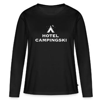 Hôtel Campingski - T-shirt manches longues Premium bio Femme - noir - Devant - Julia (174cm)